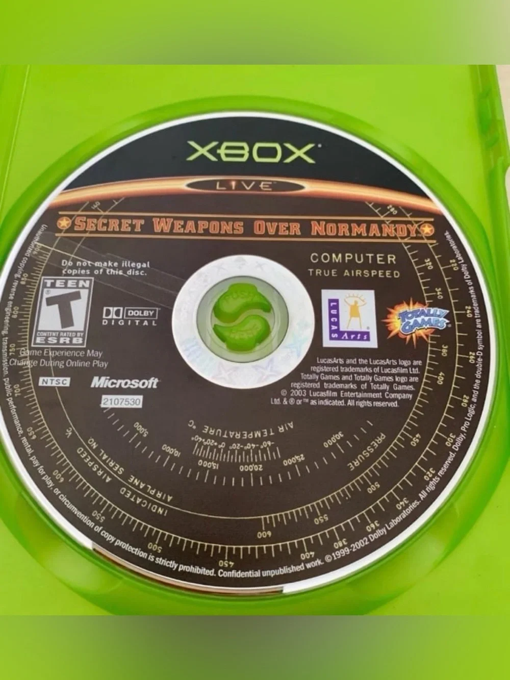 Secret Weapons Over Normandy (Microsoft Xbox) Tested Working Mint Condition Disc